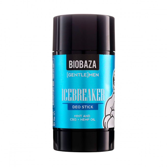 Deodorant natural stick fara aluminiu pentru barbati, cu ulei de pin si menta, ICEBREAKER, Biobaza, 50 ml