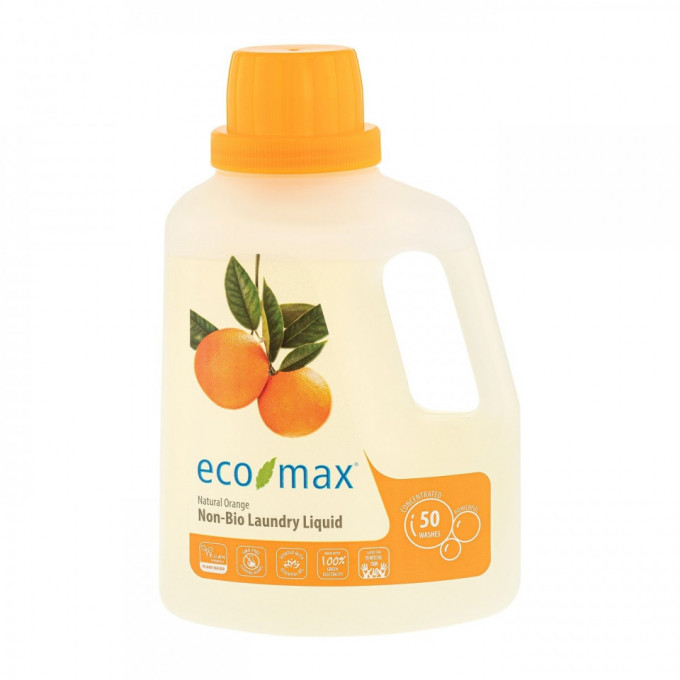 Detergent concentrat rufe cu portocala, Ecomax, 1.5 L (50 spalari)