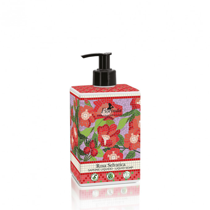 Sapun lichid vegetal cu parfum de trandafir salbatic, Florinda, La Dispensa, 500 ml