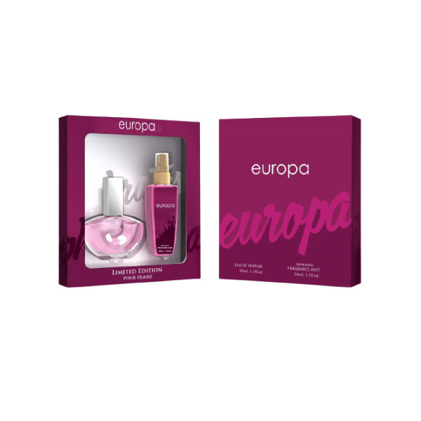 Set parfum dama, Europa, Apa de parfum 50ml+Spray corp 50ml, MB Perfumes