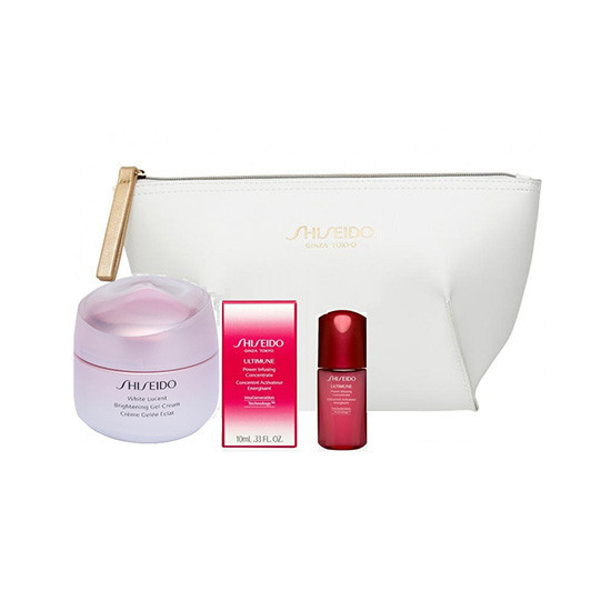 Shiseido White Lucency Duo Daily : Brightening Gel Cream 15 Ml + Ultimune Power Infusing Concentrate 10 Ml