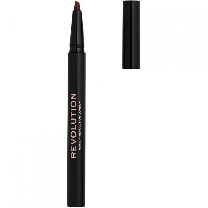 Creion pentru sprancene Bushy Brow, Ash Brown, 0.5 ml, Makeup Revolution