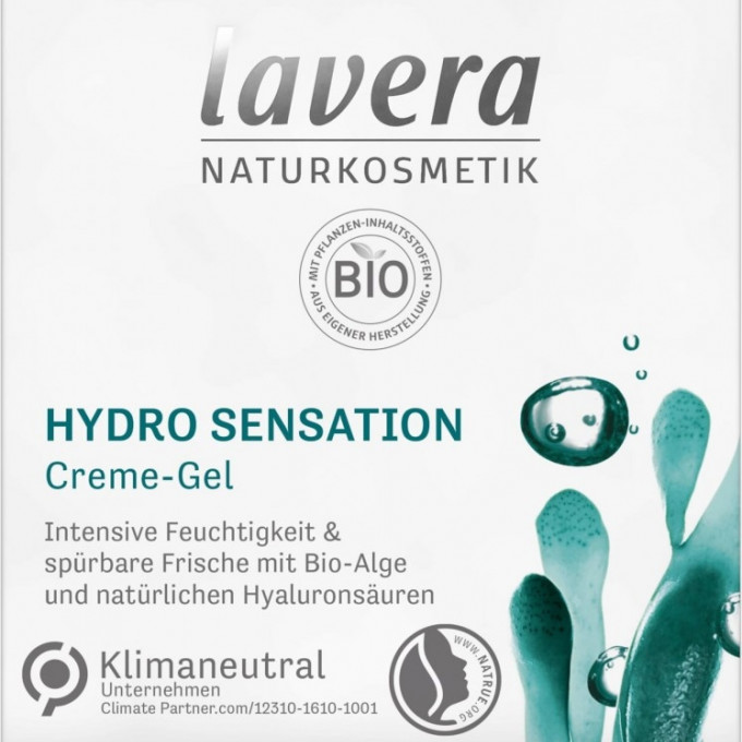Crema-gel de zi hidratanta cu acid hialuronic si alge Hydro Sensation, LAVERA, 50 ml
