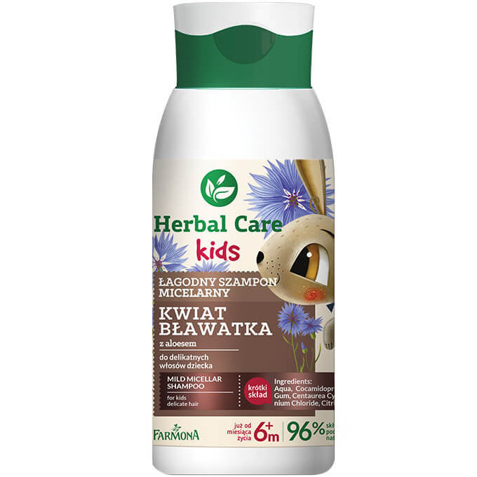 Șampon micelar delicat cu ALBĂSTRELE, Herbal Care KIDS, Farmona, 300ml