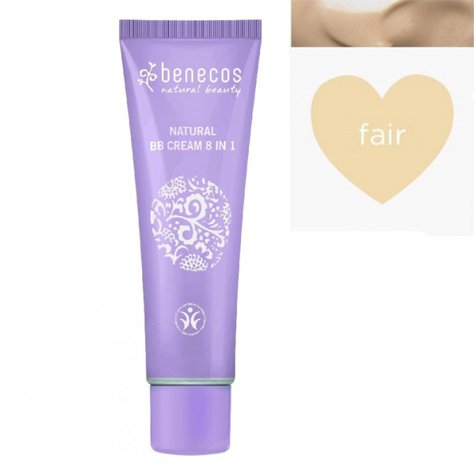 BB Cream bio 8-in-1 Fair - pentru ten mediu, Benecos, 30 ml