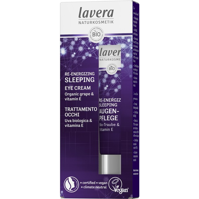 Contur ochi noapte cu antioxidanti Re-Energizing Sleeping Eye Cream, 15ml - LAVERA