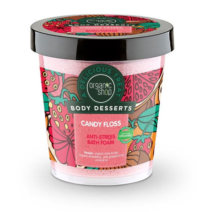 Jeleu-spuma de baie antistress Candy Floss, 450 ml - Organic Shop Body Desserts