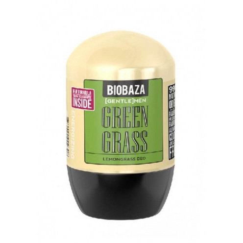Deodorant natural roll-on pentru barbati GREEN GRASS (lemongrass), Biobaza, 50 ml