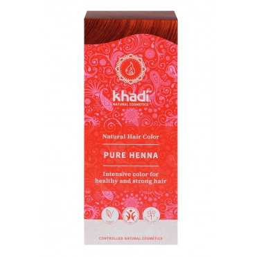 Henna naturala (Rosu) - vopsea de par naturala Khadi