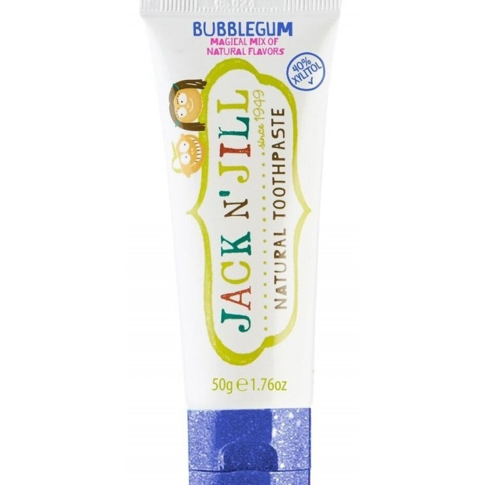 Pasta de dinti naturala pentru copii, aroma Bubblegum, Jack n' Jill, 50ml