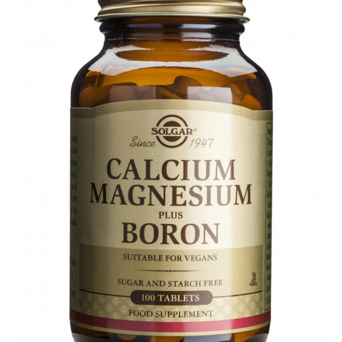 Calcium Magnesium plus Boron 100 tablete, Solgar