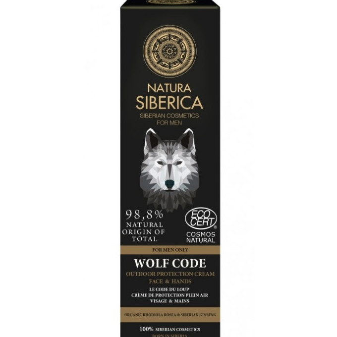 Crema bio protectie maini si fata, pentru barbati, Wolf Code - Natura Siberica