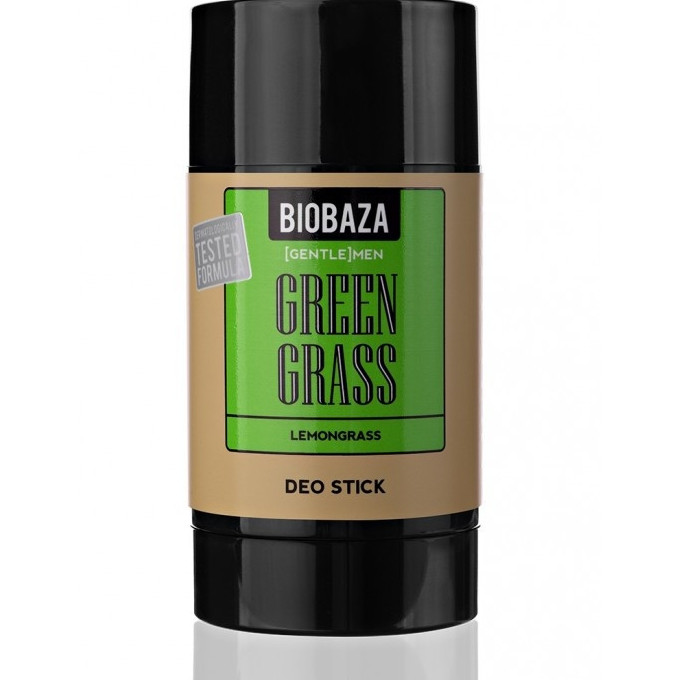 Deodorant stick natural pentru barbati Green Grass, BIOBAZA, lemongrass, 50ml