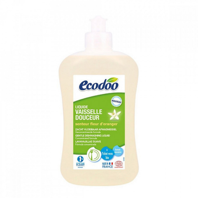 EcoDoo Detergent lichid BIO pentru vase cu aloe vera si floare de portocal 500ml