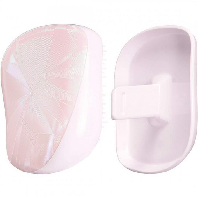 Perie pentru par Tangle Teezer Compact Styler Smooth & Shine Limited Editions Smashed Holo Pink