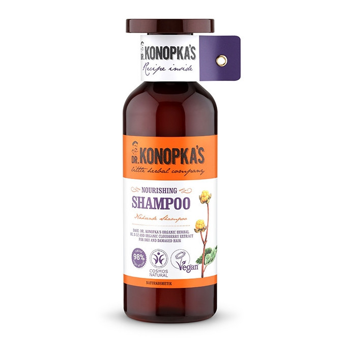 Sampon bio nutritiv pentru par uscat sau deteriorat, 500 ml - Dr. Konopka