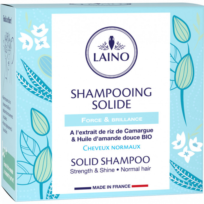 Șampon solid pentru păr normal, Strength & Shine, Laino, 60g