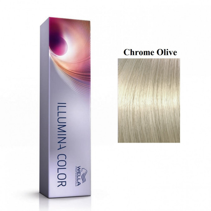 Vopsea permanenta Wella Professionals Illumina Color Chrome Olive, Blond Crom Masliniu, 60ml