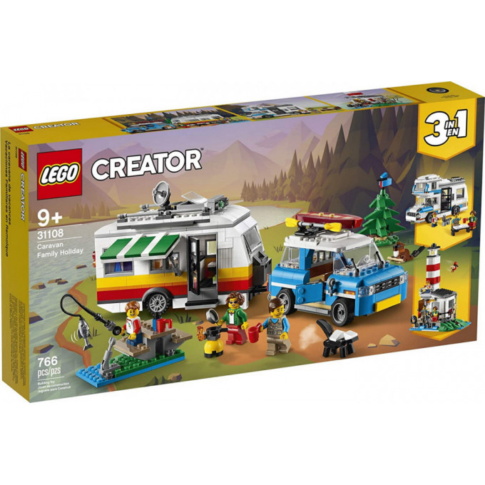 LEGO Creator 3 in 1 - Vacanta in familie cu rulota 31108, 766 piese