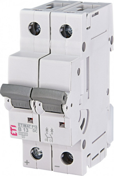 Siguranta automata 2p pentru instalatii fotovoltaice ETIMAT P10-DC 2p B13,eti