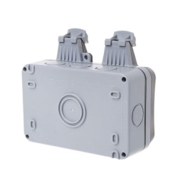 Double outdoor socket IP66 - Schuko, water and dust resistant, ideal for the yard and terrace - Img 4