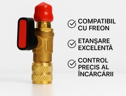Adaptor cu robinet incarcare sistem de climatizare cu freon