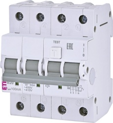 Disjunctor cu protecție diferențială (RCBO) KZS-4M 3p+N A B20/0.1 ETI