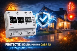 Releu de protecție trifazic – control tensiune pe fiecare fază, afișaj digital