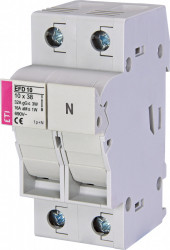 Separator siguranțe fuzibile ETI EFD 10 1P+N – 32 A, 10×38, montaj pe șină DIN