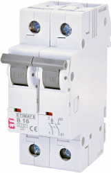 Siguranta automata 1p+N, curba B, 16A, 6kA, ETI