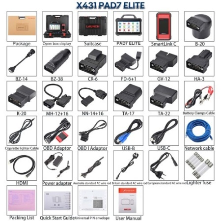 Launch original X-431 PAD7 PADVII elite Tester Auto Profesional pentru programari, codare online și calibrare ADAS - Img 2