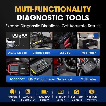 Launch X431 PROS ELITE CANFD, DOIP, FCA si functii speciale - Img 6