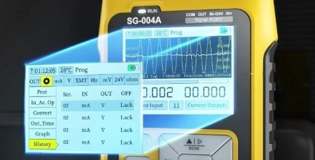 FNIRSI SG-004A Generator de semnal multifuncțional, măsurători de termocuplu și rezistență, 24 V, 0-24 mA, USB-C - Img 4