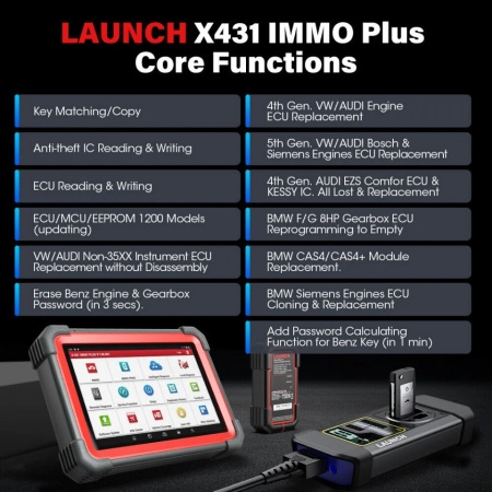 Launch X431 IMMO PLUS Key Programari Chei, Functii Immo avansate, Codari si functii speciale - Img 7