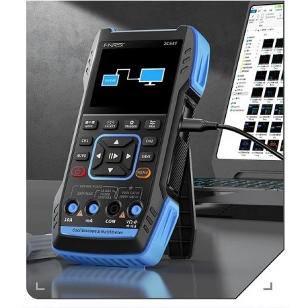 FNIRSI 2C53T Osciloscop 2 canale 50 Mhz, aparat de masura si generator de semnal - Img 4