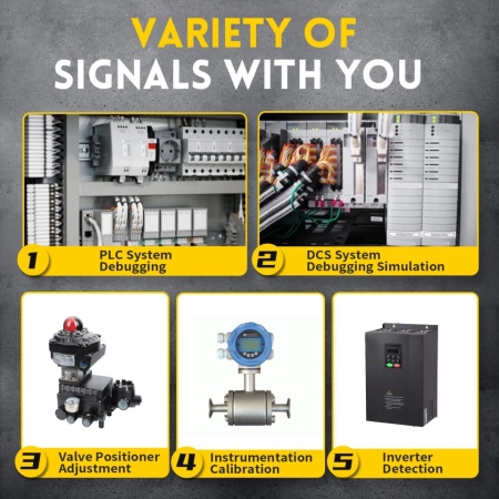 FNIRSI SG-004A Generator de semnal multifuncțional, măsurători de termocuplu și rezistență, 24 V, 0-24 mA, USB-C - Img 2