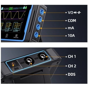 FNIRSI 2C53P Osciloscop, generator de semnal și multimetru 3în1, 2 canale - Img 4