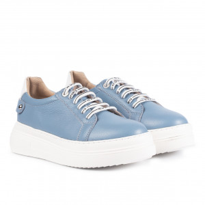 Pantofi casual dama 499 albastru - Img 2