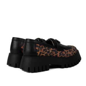Pantofi casual 522 negru leopard - Img 2