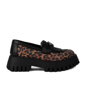 Pantofi casual 522 negru leopard - Img 1