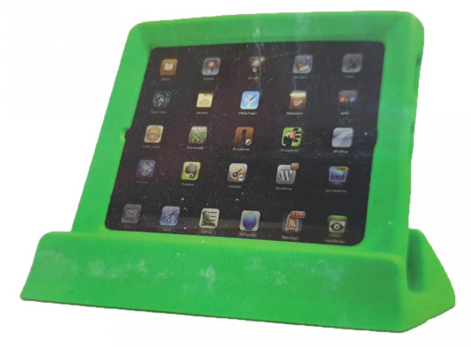 Groping Time Childish Husa protectie tableta cu suport, protectie pentru copii, cauciuc spuma,  compatibil Apple Ipad 2, Ipad 3, Ipad 4, verde, CKP Yup Yup