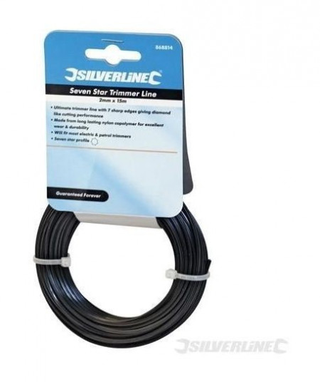 Guta trimmer de înaltă calitate , 15M , 1.3mm , 2.0mm , 2.4mm , Silverline Trimmer Line Seven Star