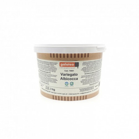 Pasta variegat inghetata caise pentru inghetata artizanala, soft, 3Kg, Variegato Albicocca, Galatea