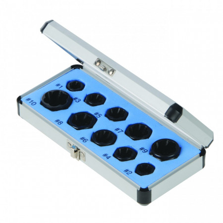 Set 10 piese extractor piulite , suruburi deteriorate , Silverline Damaged Bolt Remover Set 10pce