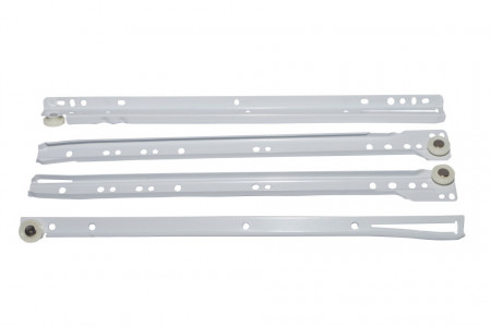 Set 2 glisiere metalice sertar, alb, 30cm, F.F. Group