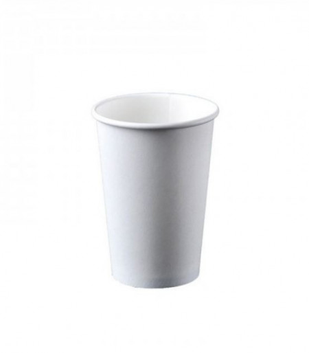 Set 40 pahare carton pentru cafea, 330ml, 12oz, D80, ALBE