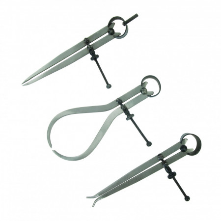Set de 3 scule pentru a masura si marca interiorul si exteriorul pieselor , Spring Calipers Set 3pce