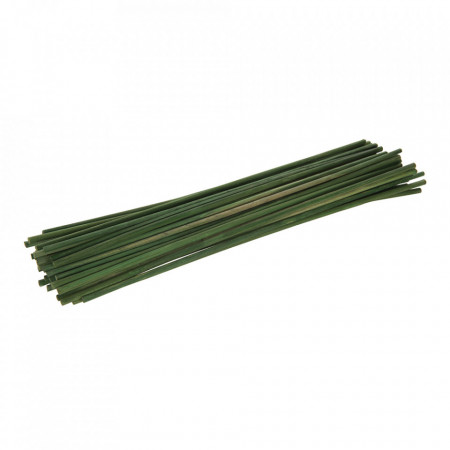 Suport plante bambus vopsit verde, 300mm, 50 piese, Silverline
