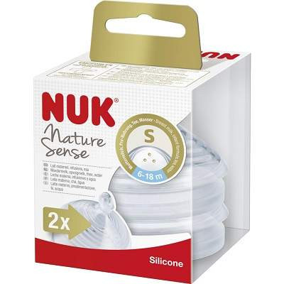 Tetina Nuk Nature Sense silicon, 6-18 luni, marime S, 2 buc