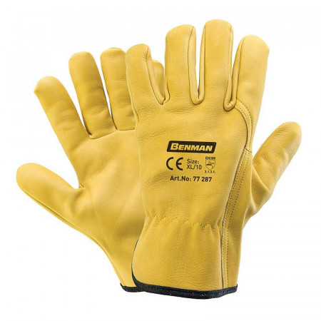 Manusi de protectie profesionale, piele fina, marimea XL, Benman